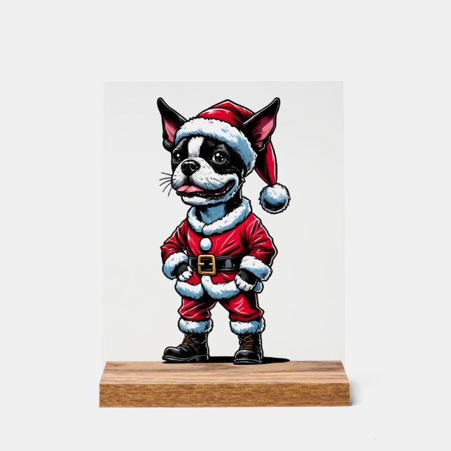 Panneau En Acrylique Père Noël de Boston (Recto)