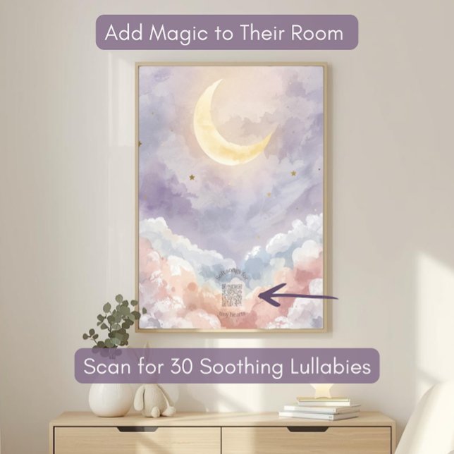 Panneau En Acrylique Personalized Acrylic Nursery Sign | Pastel Moon (Créateur téléchargé)