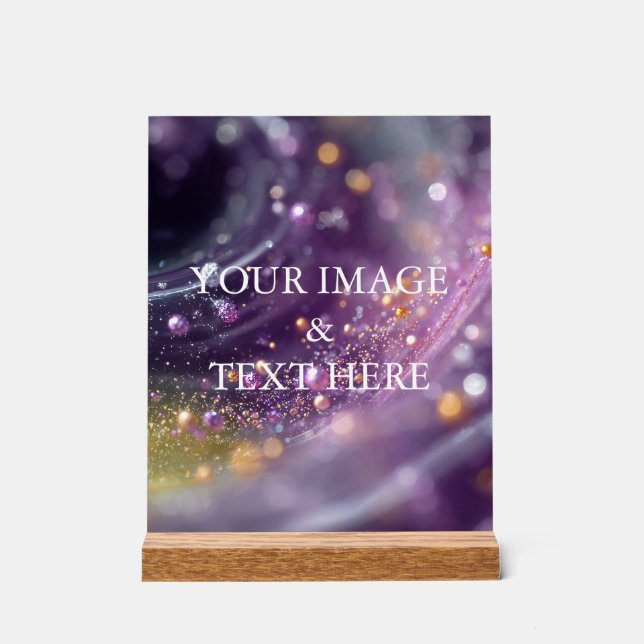 Panneau En Acrylique Personalized Custom Your Own Photo (Recto)