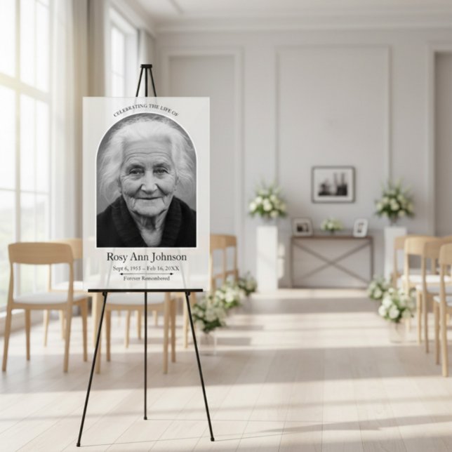 Panneau En Acrylique Personalized Memorial Funeral Photo  (Créateur téléchargé)