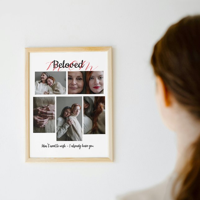 Panneau En Acrylique Personalized Photo Collage Gift for Mom (Créateur téléchargé)