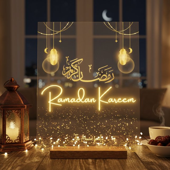 Panneau En Acrylique Personalized Ramadan Kareem Acrylic Home Decor Sig (Créateur téléchargé)