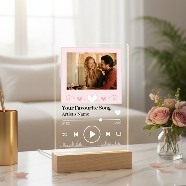 Panneau En Acrylique Personalized Song Code Romantic LED Night Light  (Personalized Song Code Romantic LED Night Light Acrylic Sign)