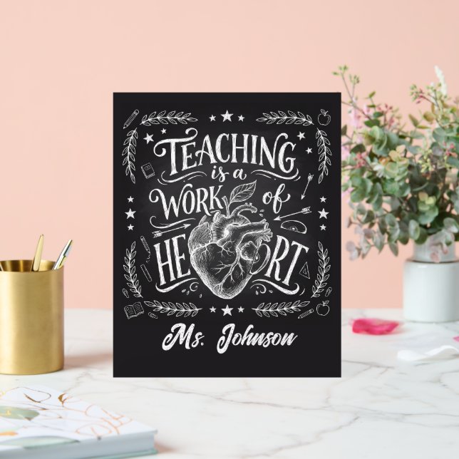 Panneau En Acrylique Personalized Teacher Gift Poster – Classroom Decor (Mariage)