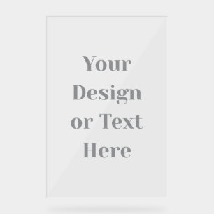 Panneau En Acrylique Personnalisable Votre conception ou texte ici Pers