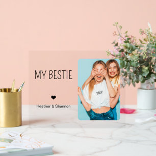 Panneau En Acrylique Personnalisé Meilleur Ami Photo BestieAnniversaire