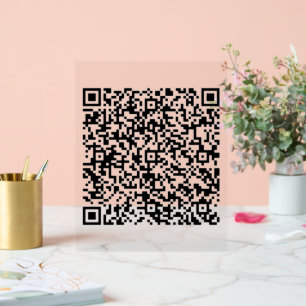 Panneau En Acrylique Personnaliser votre code QR numérisation signature