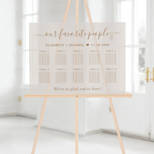 Panneau En Acrylique Personnes favorites 10 Table Taupe Mariage Siège