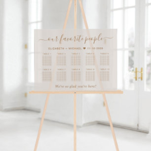 Panneau En Acrylique Personnes favorites 10 Table Taupe Mariage Siège