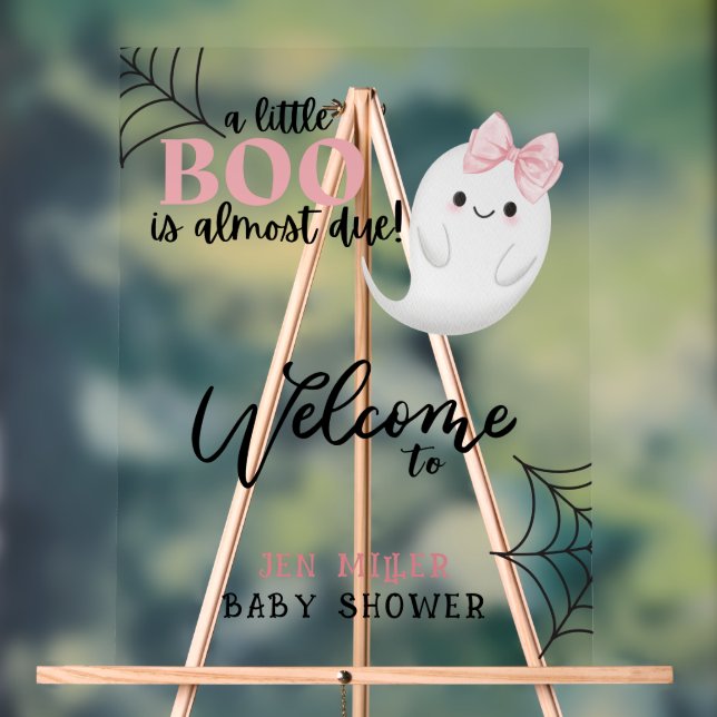 Panneau En Acrylique Petit livre d'Halloween Fantômes baby shower d'acc (Neutre)