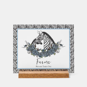 Panneau En Acrylique Petit Sauvageon Préfère le Garçon Bleu Baby Shower