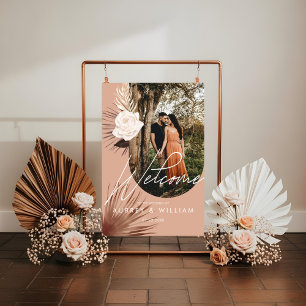 Panneau En Acrylique Photo Arch moderne Boho Watercolor Florals Mariage