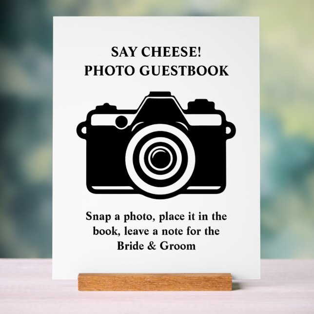 Panneau En Acrylique Photo Booth Guestbook Mariage (Neutre)