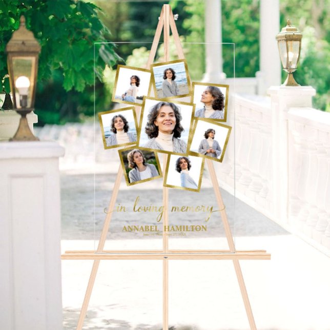 Panneau En Acrylique Photo Collage Dans Symbole Mémorial De Mémoire Amo (Créateur téléchargé)