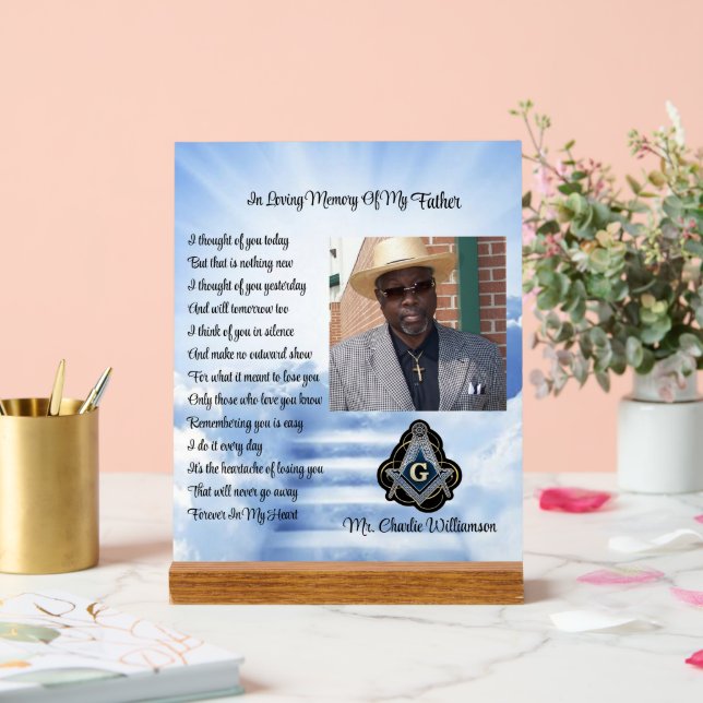 Panneau En Acrylique Photo commémorative de Freemason (Mariage)