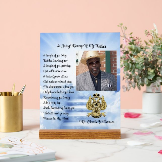 Panneau En Acrylique Photo commémorative du 33e degré Mason (Mariage)