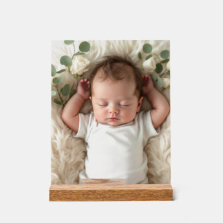 Panneau En Acrylique Photo de bébé personnalisée