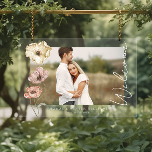 Panneau En Acrylique Photo de l'aquarelle islandaise Photos de pavots i