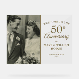 Panneau En Acrylique Photo de mariage de 50e anniversaire de mariage