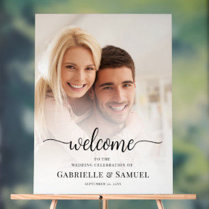 Panneau En Acrylique Photo personnalisée Elegant Wedding Welcome