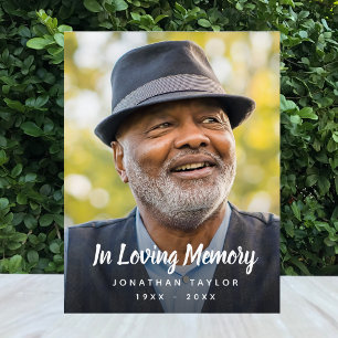 Panneau En Acrylique Photo personnalisée Hommage commémoratif funéraire