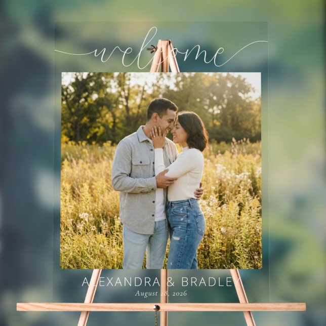 Panneau En Acrylique Photo verte romantique (Neutre)