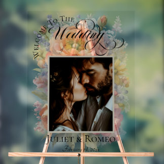 Panneau En Acrylique Photo & Wildflowers Welcome 