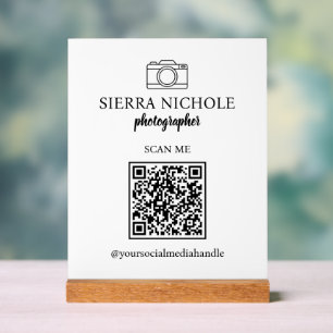 Panneau En Acrylique Photographie moderne QR Code Carte de visite