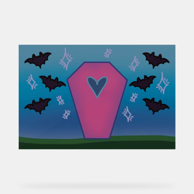 Panneau En Acrylique Pink Coffin Acrylic Sign (Recto)