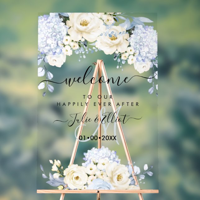 Panneau En Acrylique PixDezines Roses élégants Ice Blue Hyde Alabaster (Neutre)