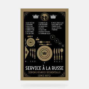 Panneau En Acrylique Placement de vaisselle de table formelle approprié