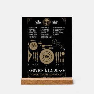 Panneau En Acrylique Placement de vaisselle de table formelle approprié
