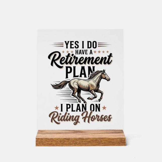 Panneau En Acrylique Plan de retraite Chevauchée de chevaux Design de c (Recto)