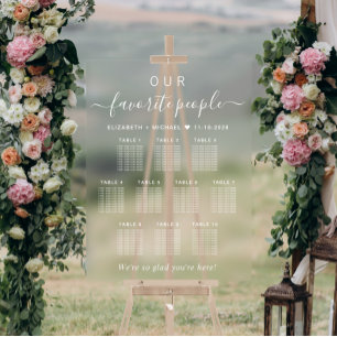 Panneau En Acrylique Plan de table de mariage 10 tables transparent