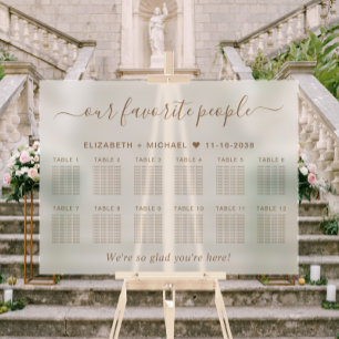 Panneau En Acrylique Plan de table de mariage 12 personnes pour nos per