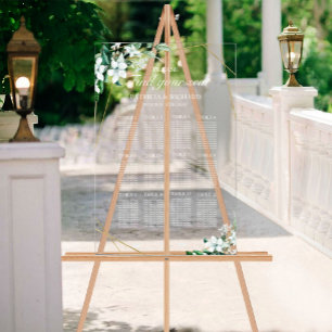 Panneau En Acrylique Plan de table de mariage avec 12 tables de verdure