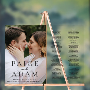 Panneau En Acrylique Plan de table de mariage photo éditorial moderne