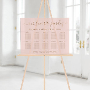 Panneau En Acrylique Plan de table de mariage Rose Or Personnes Préféré