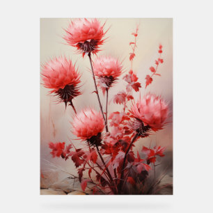 Panneau En Acrylique Plante à huile de ricin - Flore d'Impasto