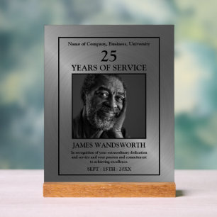 Panneau En Acrylique Plaque Argent/Photo Personnalisée - Prix Employé