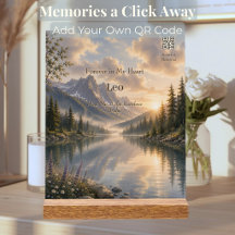 Plaque commémorative avec code QR personnalisé