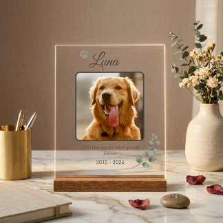 Panneau En Acrylique Plaque commémorative personnalisée avec photo de l