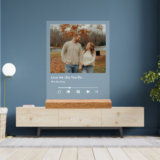 Panneau En Acrylique Plaque musicale personnalisée de style Spotify