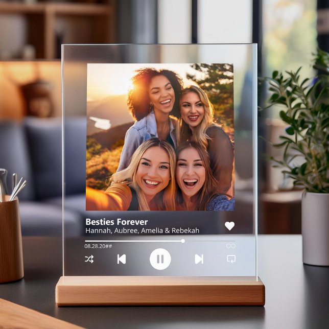 Panneau En Acrylique Plaque photo en acrylique personnalisée Best Frien (Créateur téléchargé)