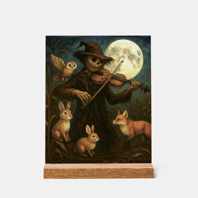 Panneau En Acrylique Pleine lune Scarecrow Serenade (Recto)