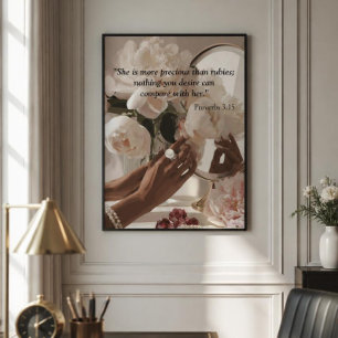 Panneau En Acrylique « Plus précieux que les rubis »
