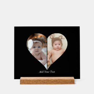 Panneau En Acrylique Poster de collage photo en forme de coeur 2