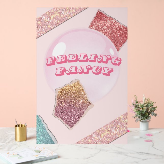 Panneau En Acrylique Poster du parti rose (Mariage)