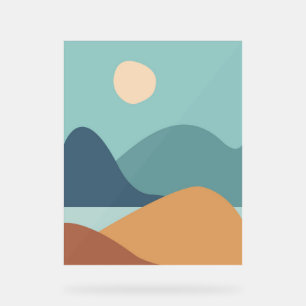 Panneau En Acrylique Poster minimaliste de saumonier