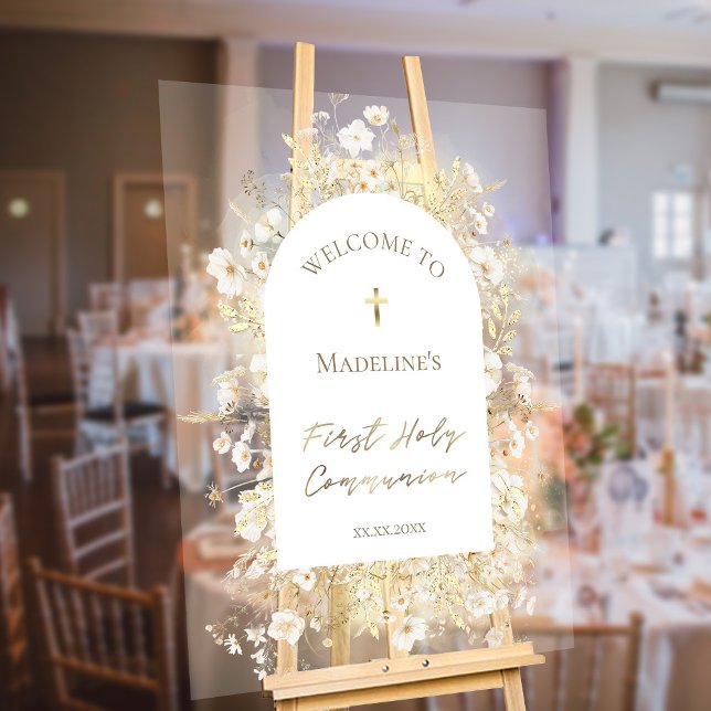 Panneau En Acrylique Première communion sainte bienvenue (Créateur téléchargé)